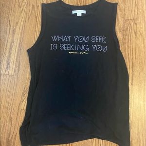 Spiritual gangster black graphic tank top